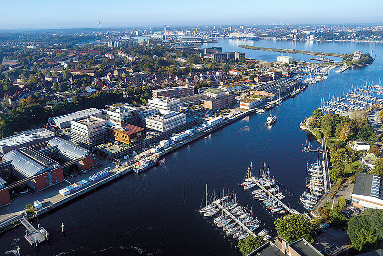 The GEOMAR campus on the eastern shore of Kiel. 