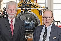 Der neuseeländische Botschafter in Deutschland, S.E. Rupert Holborow (r) mit GEOMAR Direktor Prof. Dr. Peter Herzig. Foto: J. Steffen, GEOMAR.