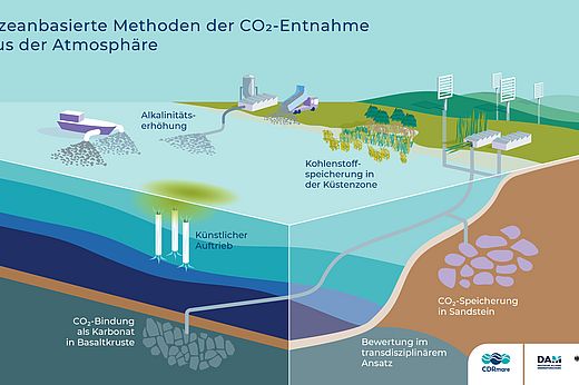 Verschiedene Methoden der CO2-Entnahme
