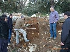 Begin Park soil profile in karst depression