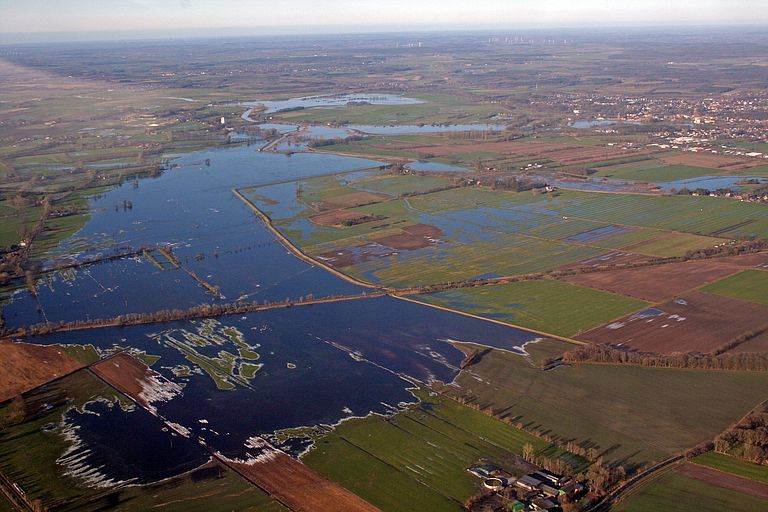 Überschwemmung in der Stör-Niederung. Foto: Andreas Villwock/GEOMAR