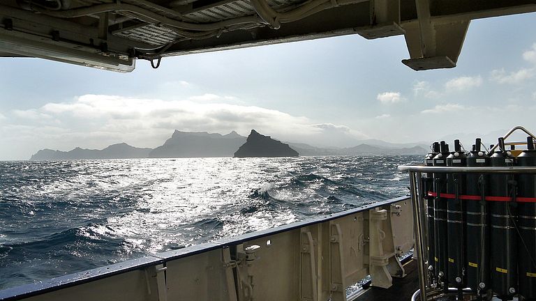 View of the Porto Grande on the Cape Verde island of São Vicente. 