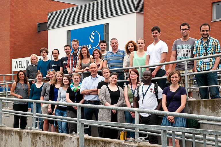 Die Stipendiatinnen und Stipendiaten der deutsch-kanadischen Graduiertenschule HOSST / TOSST am GEOMAR. Foto: J. Steffen, GEOMAR
