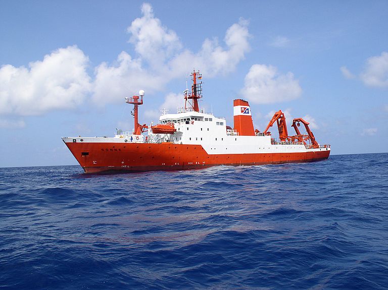Das Forschungsschiff SONNE. Foto: Science Party SO 165