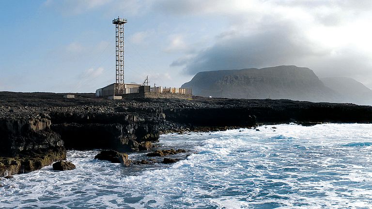 Das Cape Verde Atmosphere Observatory bei Calhau auf der Insel São Vicente.