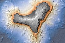 Bathymetrische Karte der Küste vor El Hierro. Visualisierung: Melissa Anderson, GEOMAR