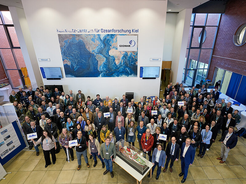 Group Photo in the Foyer of a research centre