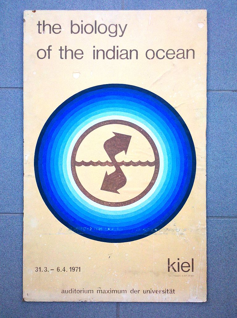 Schon früher beschäftigten sich die Kieler Meereswissenschaften mit dem Indischen Ozean. Hier ein Poster zu einem Symposium nach der "International Indian Ocean Expedition" in den 1960er Jahren.