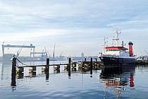 Das Forschungsschiff ALKOR am GEOMAR-Pier. Foto: Jan Steffen, GEOMAR