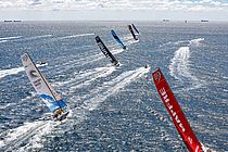 The Yachts of the Volvo Ocean Race 2017/18 on the last leg of the race. The yachts "Turn the Tide on Plastic" and "AkzoNobel" had already collected a lot of valuable data. Photo: Ainhoa ​​Sanches / Volvo Ocean Race