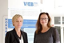 Prof. Dr. Hildegard Westphal (left), director of the ZMT Bremen, with Prof. Dr. Anja Engel, chairwoman of the GEOMAR Women's Exdcutive Board. Photo:  Jens Klimmeck/GEOMAR